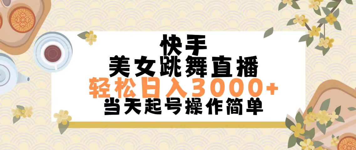 （11565期）快手美女跳舞直播，轻松日入3000+简单无脑-万三聊项目