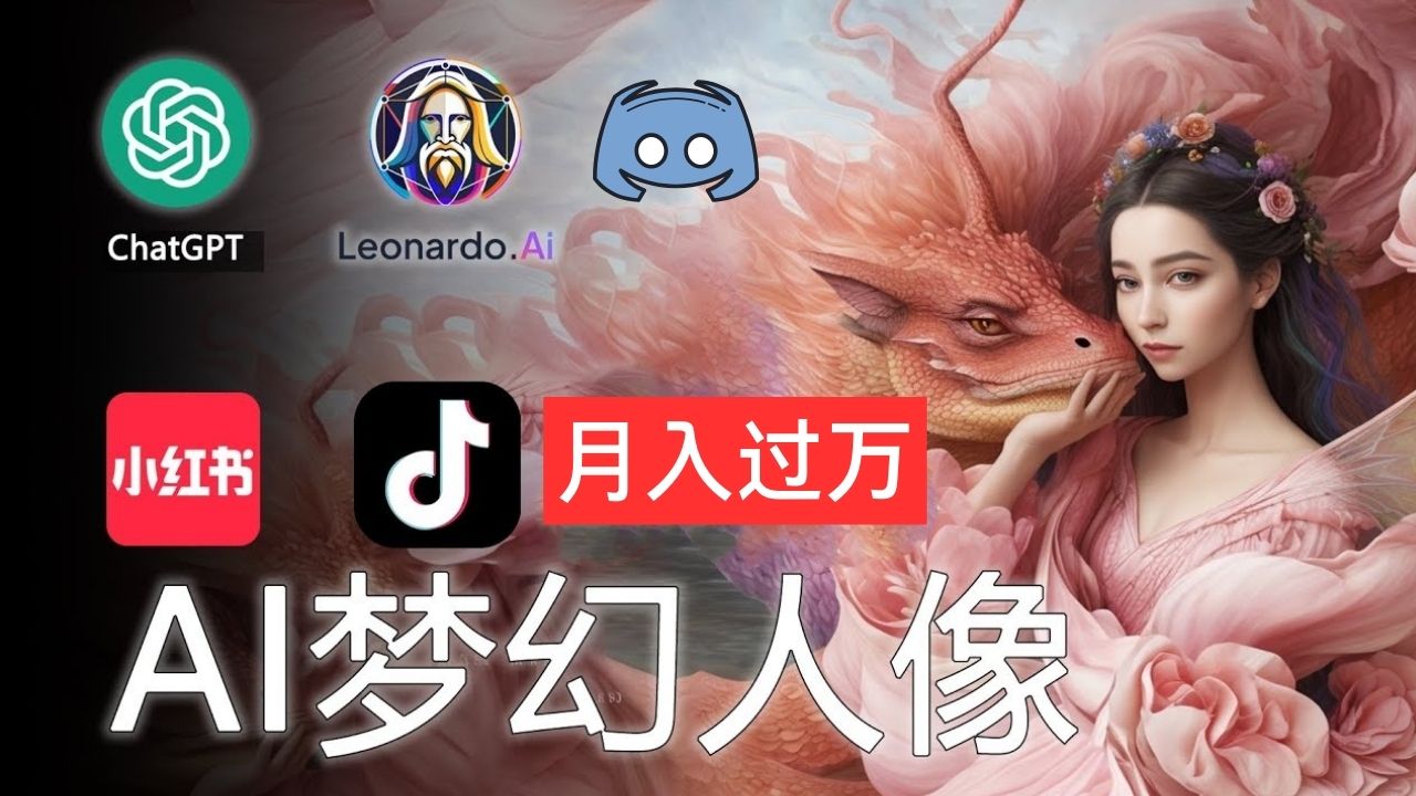（11575期）AI摄影梦幻人像：零基础也能月入过万的秘密-万三聊项目