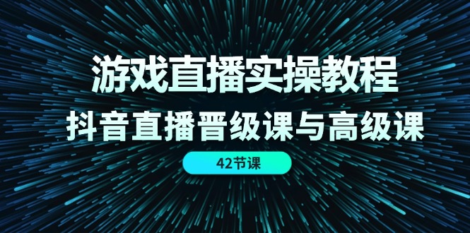 游戏直播实操教程，抖音直播晋级课与高级课（42节）-万三聊项目