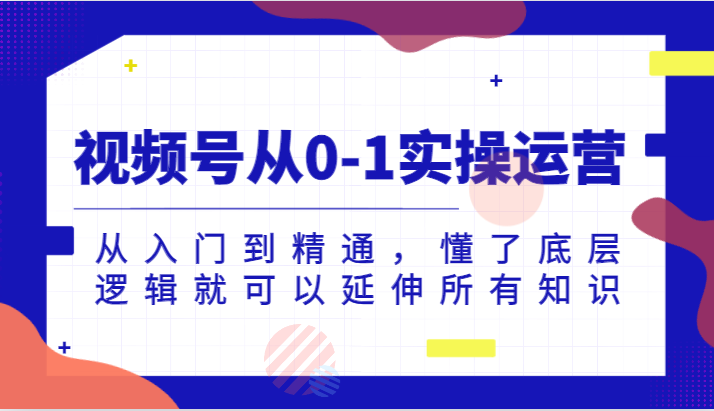 视频号从0-1实操运营，从入门到精通，懂了底层逻辑就可以延伸所有知识（更新2024.7）-万三聊项目