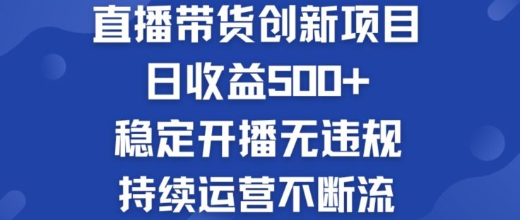淘宝无人直播带货创新项目：日收益500+  稳定开播无违规  持续运营不断流【揭秘】-万三聊项目