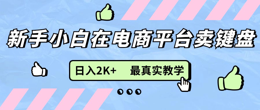（11610期）新手小白在电商平台卖键盘，日入2K+最真实教学-万三聊项目