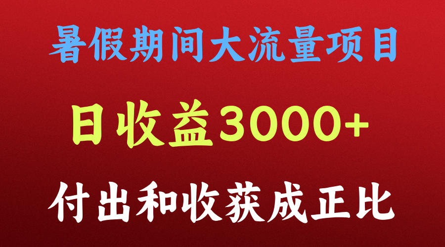 一天收益3000+，暑假期间， 这个项目才是真火-万三聊项目