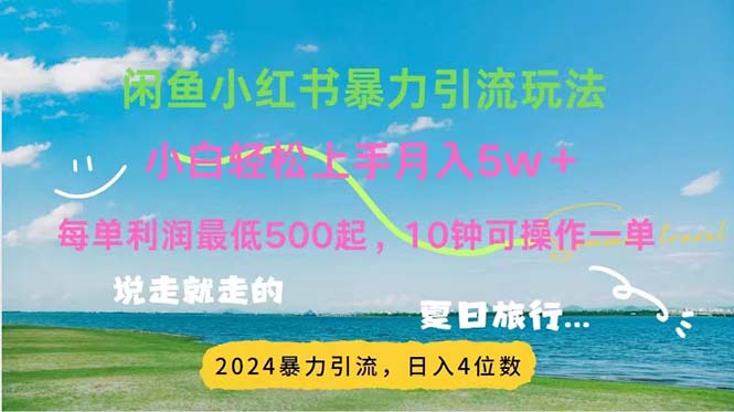 （11650期）2024暑假赚钱项目小红书咸鱼暴力引流，简单无脑操作，每单利润500+，…-万三聊项目