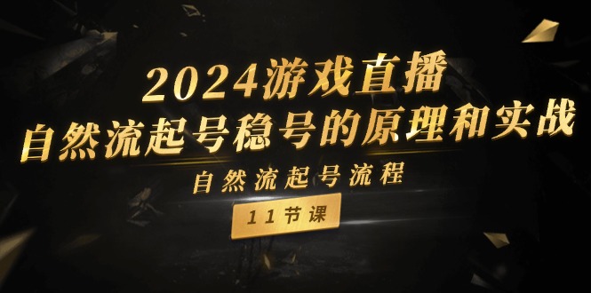 2024游戏直播自然流起号稳号的原理和实战，自然流起号流程（11节）-万三聊项目