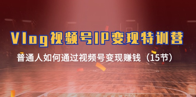 Vlog视频号IP变现特训营，普通人如何通过视频号变现赚钱（15节）-万三聊项目