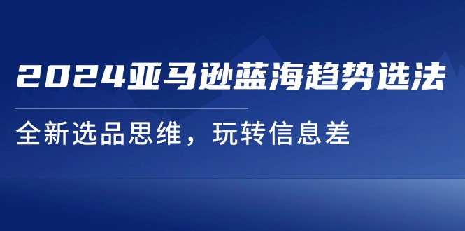 （11703期）2024亚马逊蓝海趋势选法，全新选品思维，玩转信息差-万三聊项目