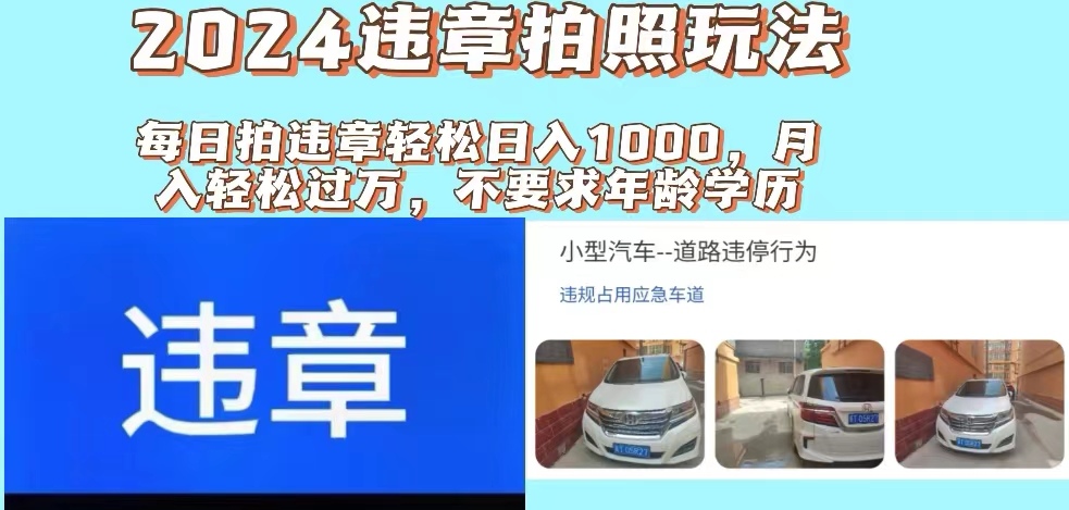 （11743期）2024违章拍照新玩法，推广躺赚+拍照赚钱双模式，日入1000+-万三聊项目