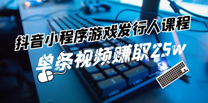 抖音小程序游戏发行人课程：带你玩转游戏任务变现，单条视频赚取25w-万三聊项目