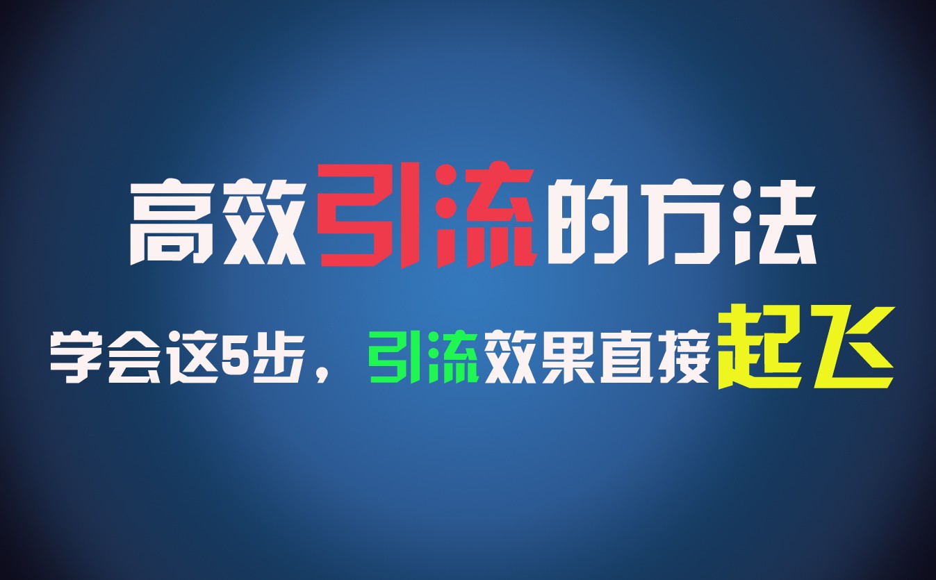 高效引流的方法，可以帮助你日引300+创业粉，一年轻松收入30万，比打工强太多！-万三聊项目
