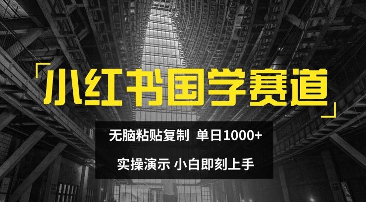 小红书国学赛道，无脑粘贴复制，单日1K，实操演示，小白即刻上手【揭秘】-万三聊项目