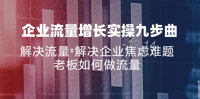 （11822期）企业流量增长实战九步曲，解决流量=解决企业焦虑难题，老板如何做流量-万三聊项目