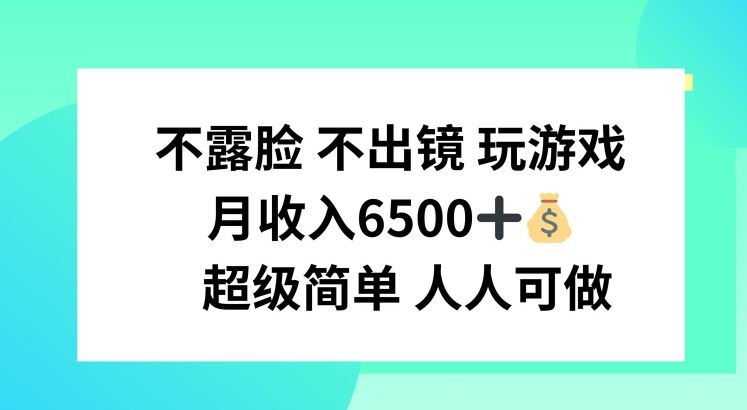 不露脸 不出境 玩游戏，月入6500 超级简单 人人可做【揭秘】-万三聊项目