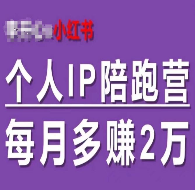 小红书个人IP陪跑营，60天拥有自动转化成交的双渠道个人IP，每月多赚2w-万三聊项目