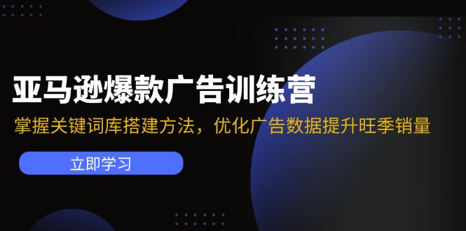 （11858期）亚马逊爆款广告训练营：掌握关键词库搭建方法，优化广告数据提升旺季销量-万三聊项目
