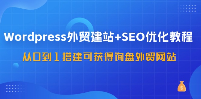 （11911期）WordPress-外贸建站+SEO优化教程：从0到1搭建可获得询盘外贸网站-57节课-万三聊项目
