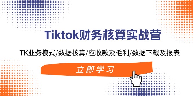 （11978期）Tiktok财务核算实战营：TK业务模式/数据核算/应收款及毛利/数据下载及报表-万三聊项目
