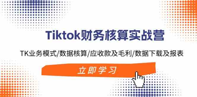 Tiktok财务核算实战营：TK业务模式/数据核算/应收款及毛利/数据下载及报表-万三聊项目