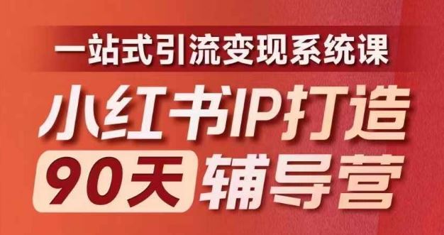 小红书IP打造90天辅导营(第十期)​内容全面升级，一站式引流变现系统课-万三聊项目