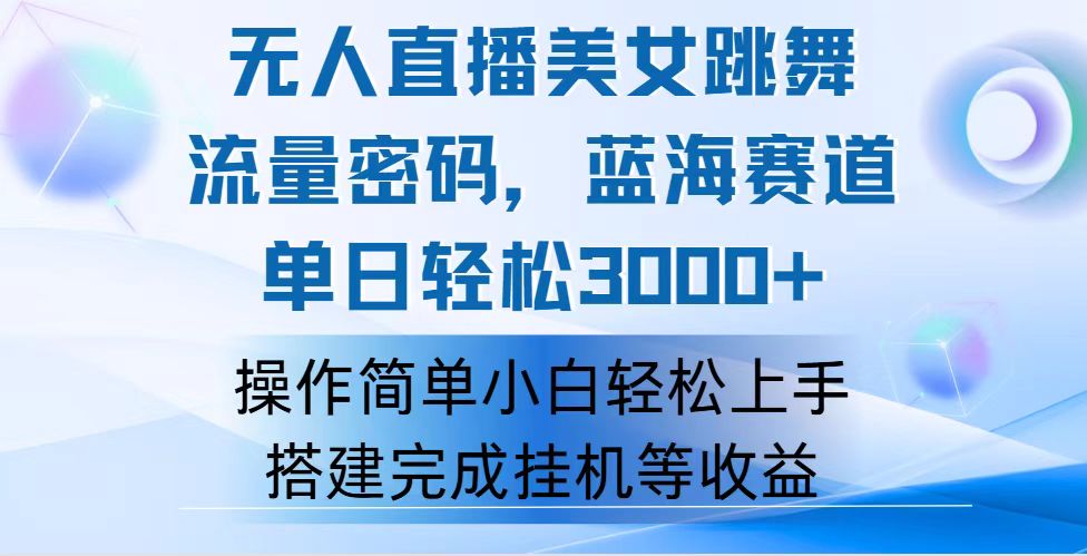 （12088期）快手无人直播美女跳舞，轻松日入3000+，流量密码，蓝海赛道，上手简单…-万三聊项目