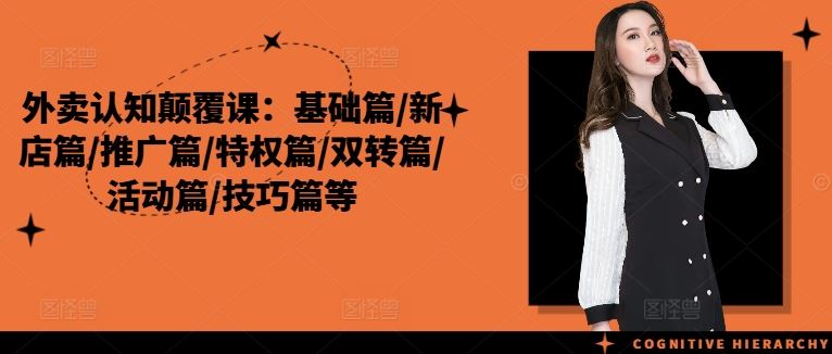 外卖认知颠覆课：基础篇/新店篇/推广篇/特权篇/双转篇/活动篇/技巧篇等-万三聊项目