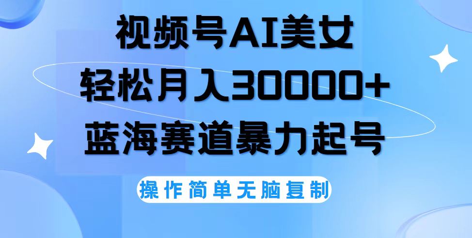 （12125期）视频号AI美女跳舞，轻松月入30000+，蓝海赛道，流量池巨大，起号猛，无…-万三聊项目