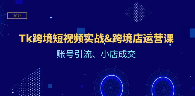 Tk跨境短视频实战&跨境店运营课：账号引流、小店成交-万三聊项目