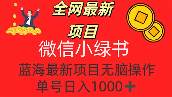 （12163期）全网最新项目，微信小绿书，做第一批吃肉的人，一天十几分钟，无脑单号…-万三聊项目