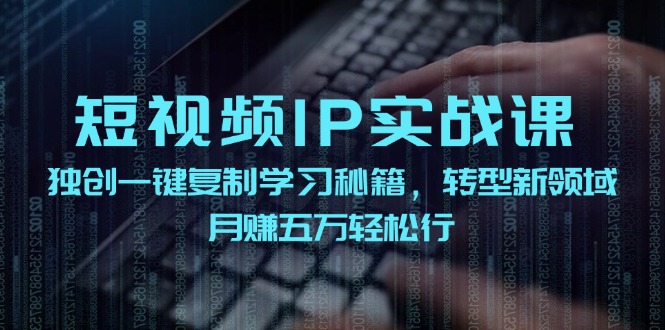 （12193期）短视频 IP实战课，独创一键复制学习秘籍，转战新领域，月赚五万轻松行-万三聊项目