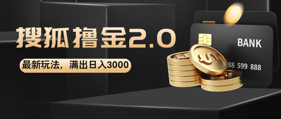 （12212期）搜狐撸金2.0最新玩法，无脑日入3000+，可无限扩大-万三聊项目