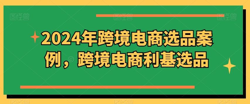 2024年跨境电商选品案例，跨境电商利基选品（更新）-万三聊项目
