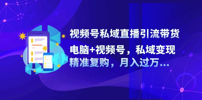 （12249期）视频号私域直播引流带货：电脑+视频号，私域变现，精准复购，月入过万…-万三聊项目