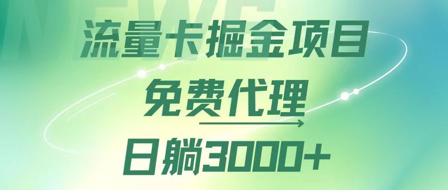 （12321期）流量卡掘金代理，日躺赚3000+，变现暴力，多种推广途径-万三聊项目
