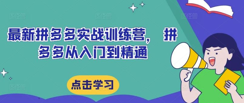 最新拼多多实战训练营， 拼多多从入门到精通-万三聊项目
