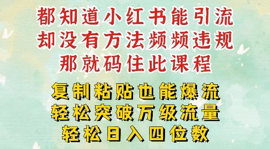 小红书靠复制粘贴一周突破万级流量池干货，以减肥为例，每天稳定引流变现四位数【揭秘】-万三聊项目