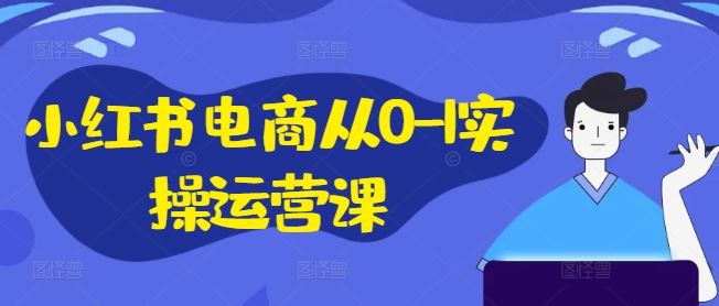 小红书电商从0-1实操运营课，小红书手机实操小红书/IP和私域课/小红书电商电脑实操板块等-万三聊项目
