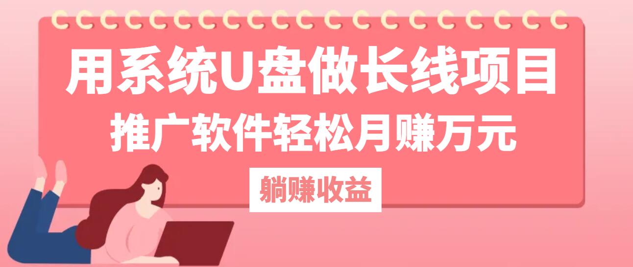 用系统U盘做长线项目，推广软件轻松月赚万元(附制作教程+软件-万三聊项目