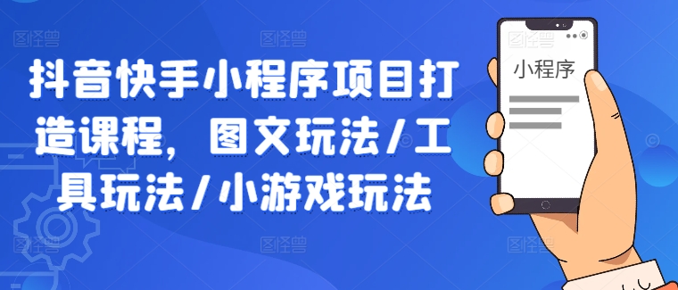 抖音快手小程序项目打造课程，图文玩法/工具玩法/小游戏玩法-万三聊项目