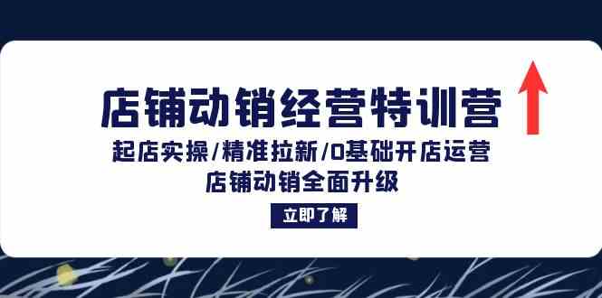 店铺动销经营特训营：起店实操/精准拉新/0基础开店运营/店铺动销全面升级-万三聊项目
