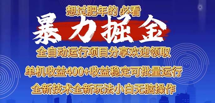 （13675期）2025暴力掘金项目，想过肥年必看！-万三聊项目