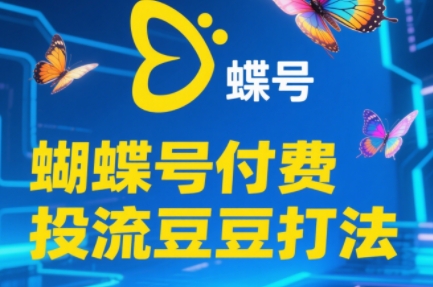渔财老师·2025蝴蝶号付费投流豆豆打法-万三聊项目