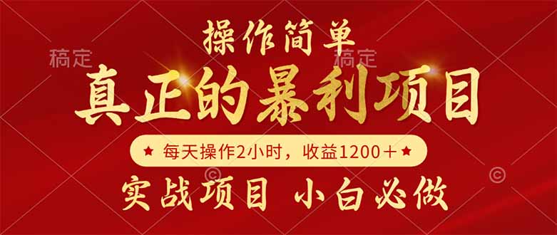 真正的暴利项目，操作简单，每天收益1200＋，自己做老板-万三聊项目