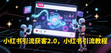 小红书引流获客2.0，小红书引流教程-万三聊项目