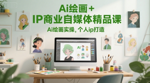 Ai绘画+IP商业自媒体精品课，Ai绘画实操，个人ip打造-万三聊项目