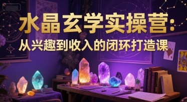 水晶玄学实操营：从兴趣到收入的闭环打造课-万三聊项目