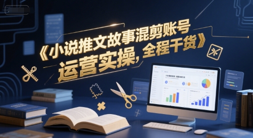 小说推文故事混剪账号运营实操，全程干货-万三聊项目