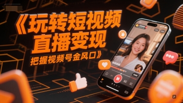 玩转短视频直播变现，把握视频号金风口-万三聊项目