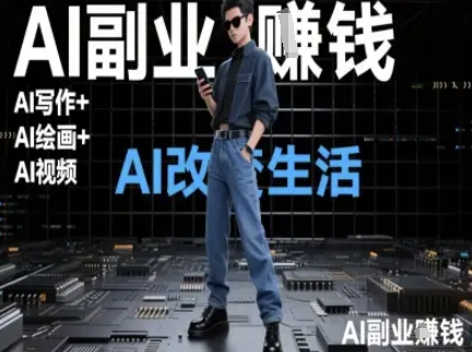AI改变生活(Ai写作+AI绘画+Ai视频)，AI副业挣钱-万三聊项目