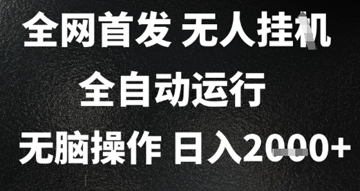 2025首发无人挂G项目，日入2k+，全自动运行，无脑操作，长期稳定 小白可玩【揭秘】-万三聊项目