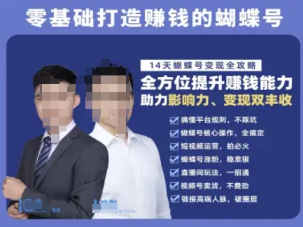 蝴蝶号专栏-视频号运营教程，零基础打造挣钱的蝴蝶号，14天蝴蝶号变现全攻略-万三聊项目